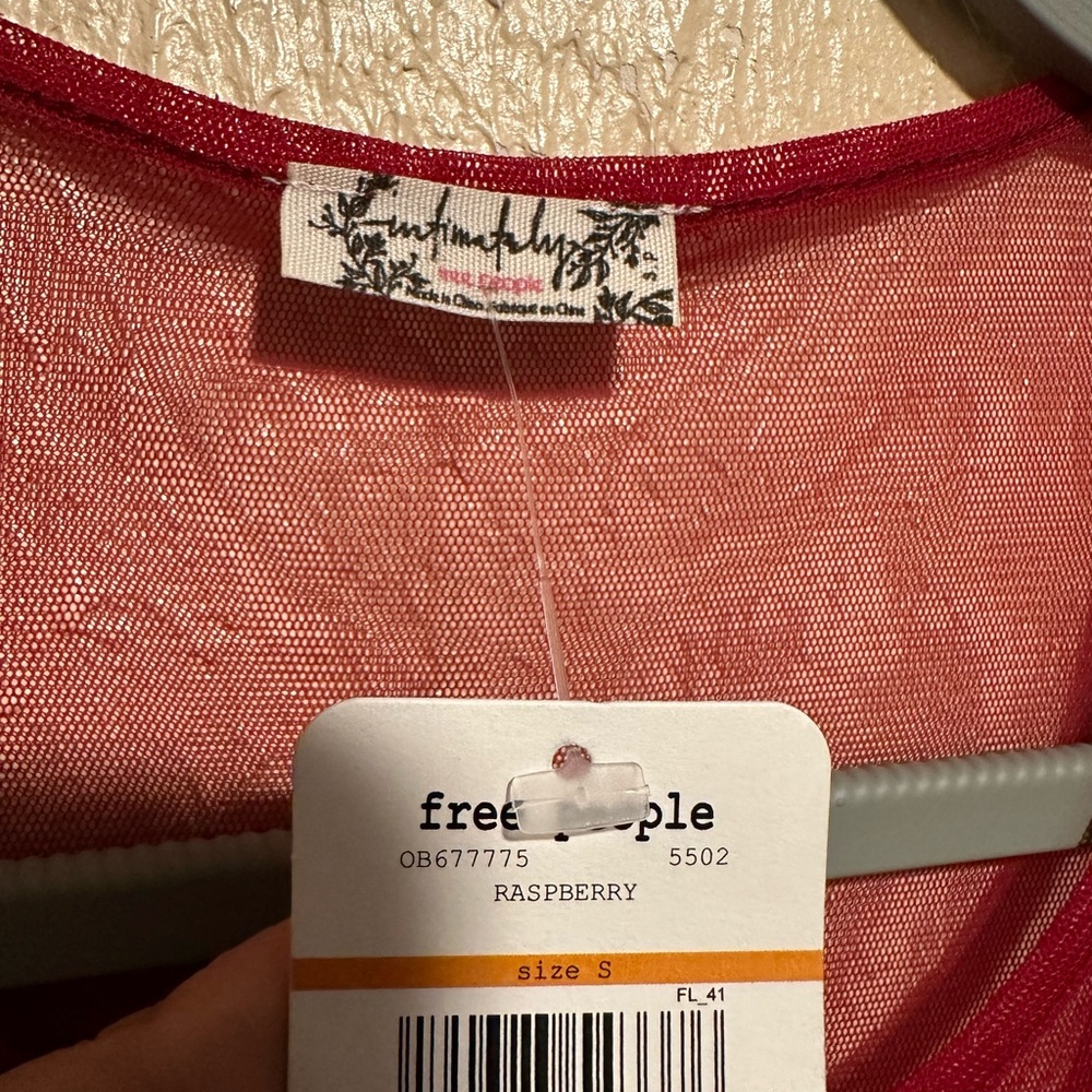 Free People Black Marble Tank‎ Raspberry Size Small - Picture 8 of 9